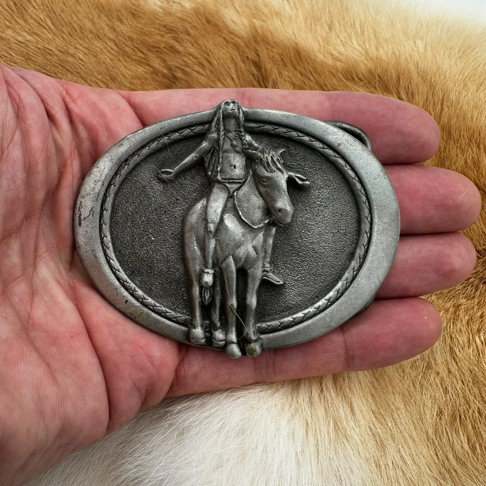 VTG Appeal To The Great Spirit Belt Buckle M&M Limited USA 1982 Native American